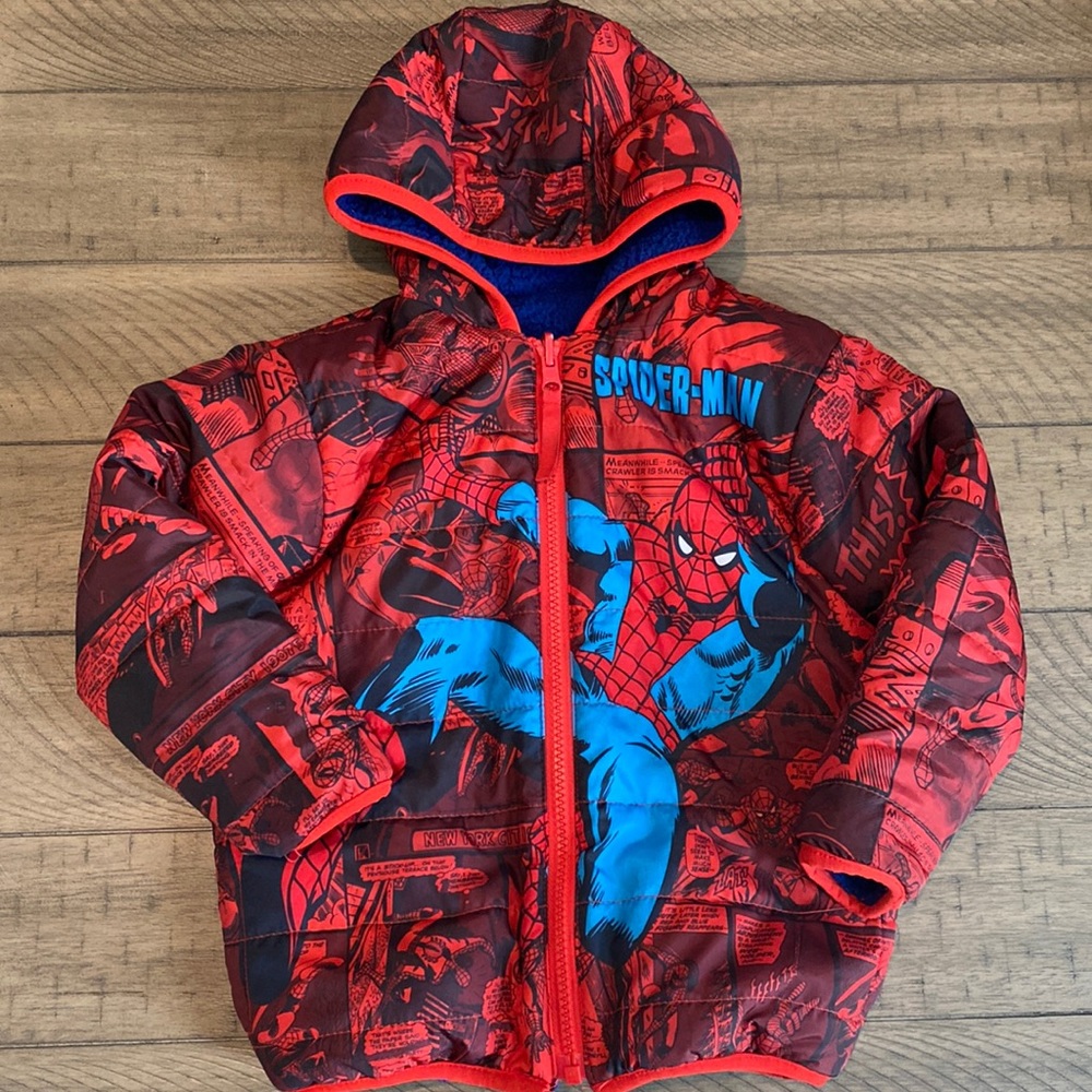 Spider Man Reversible Down Jacket size 2T